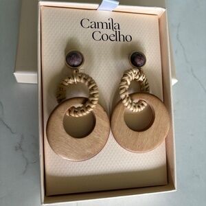 Camila Coelho Wood Earrings